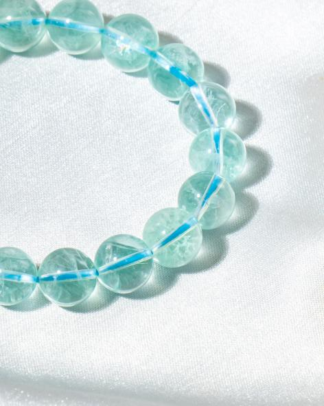 Vòng tay Đá Fluorite mang màu xanh ngọc cân bằng và hài hòa